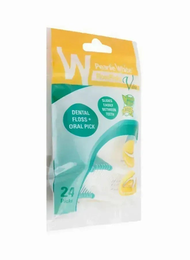 PEARLIE WHITE FLOSSPICKS 24S