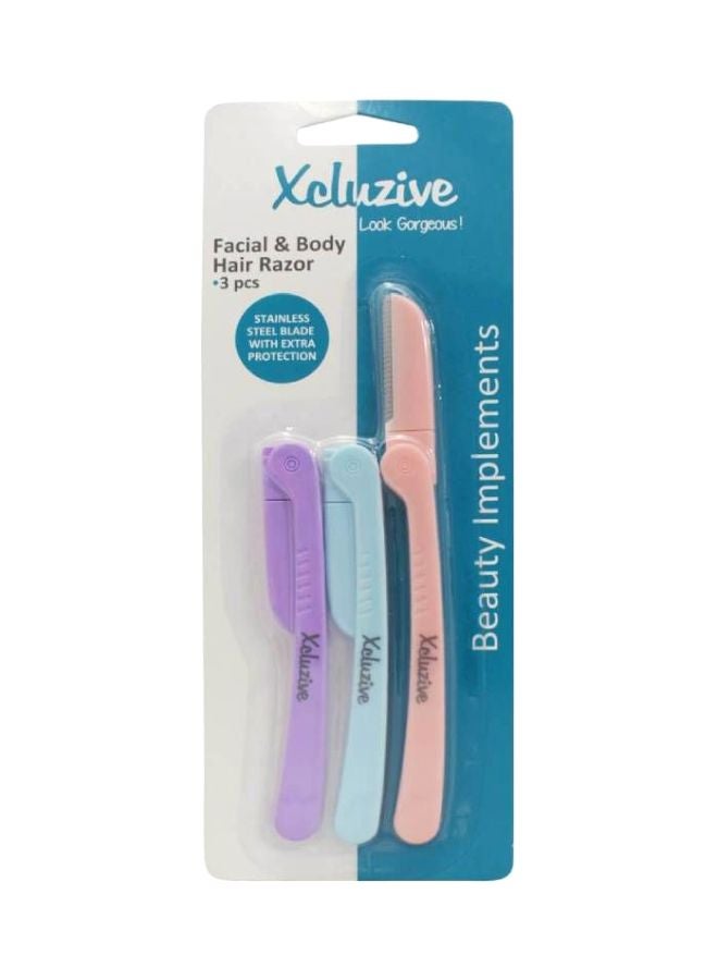 XCLUZIVE 9442 FACIAL & BODY HAIR RAZOR 3S