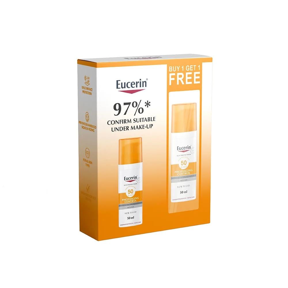 EUCERIN FACE SUN FLUID AN AG SPF50 50ML 1+1 U040065