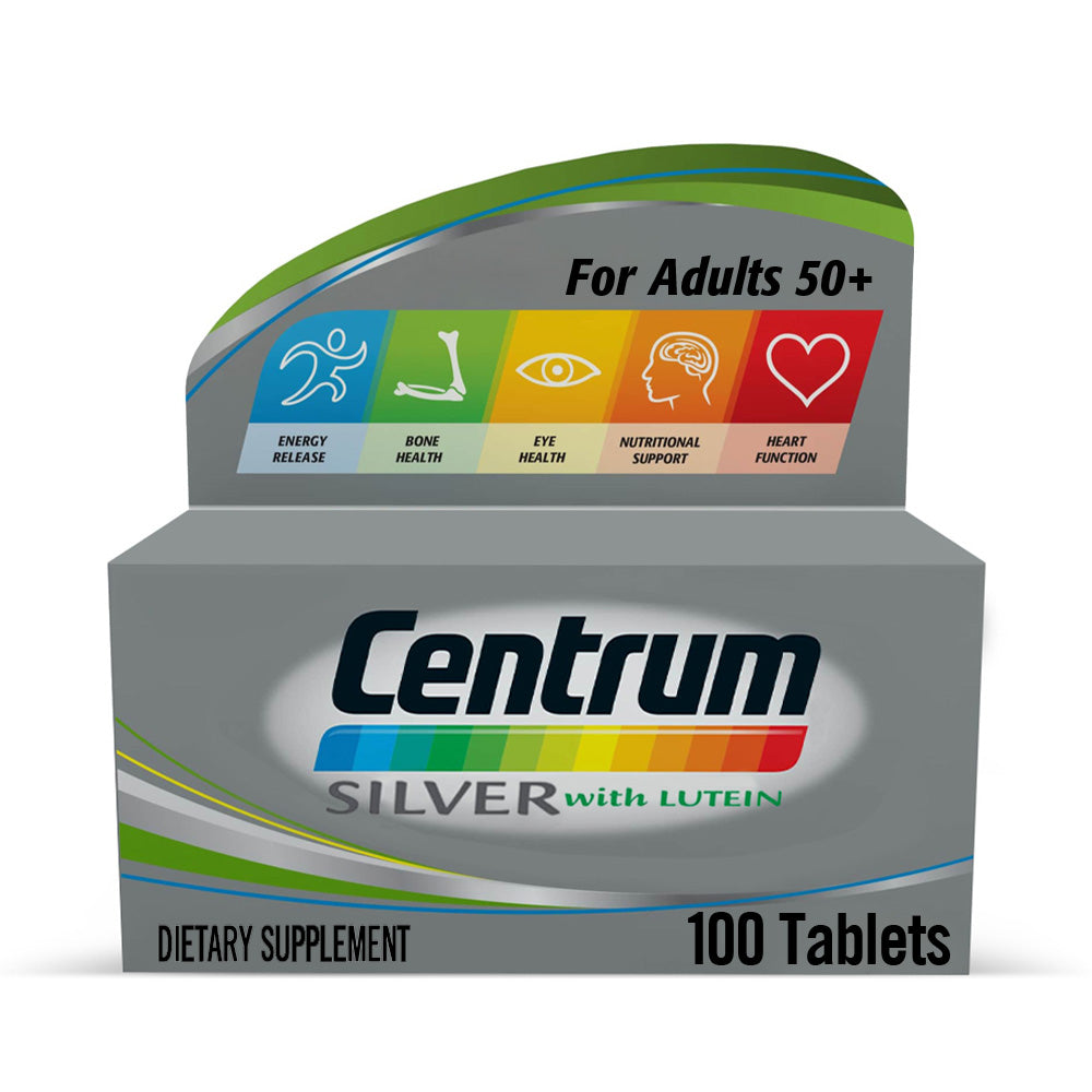 Centrum Silver With Lutein Specially formulated for Adults 50+, 100 Tablets