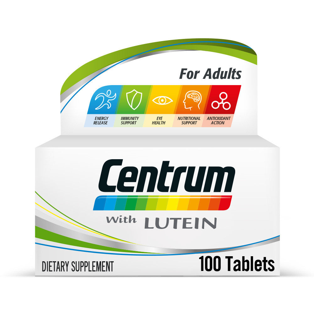 Centrum With Lutein Adult Complete Multivitamin, 100 Tablets