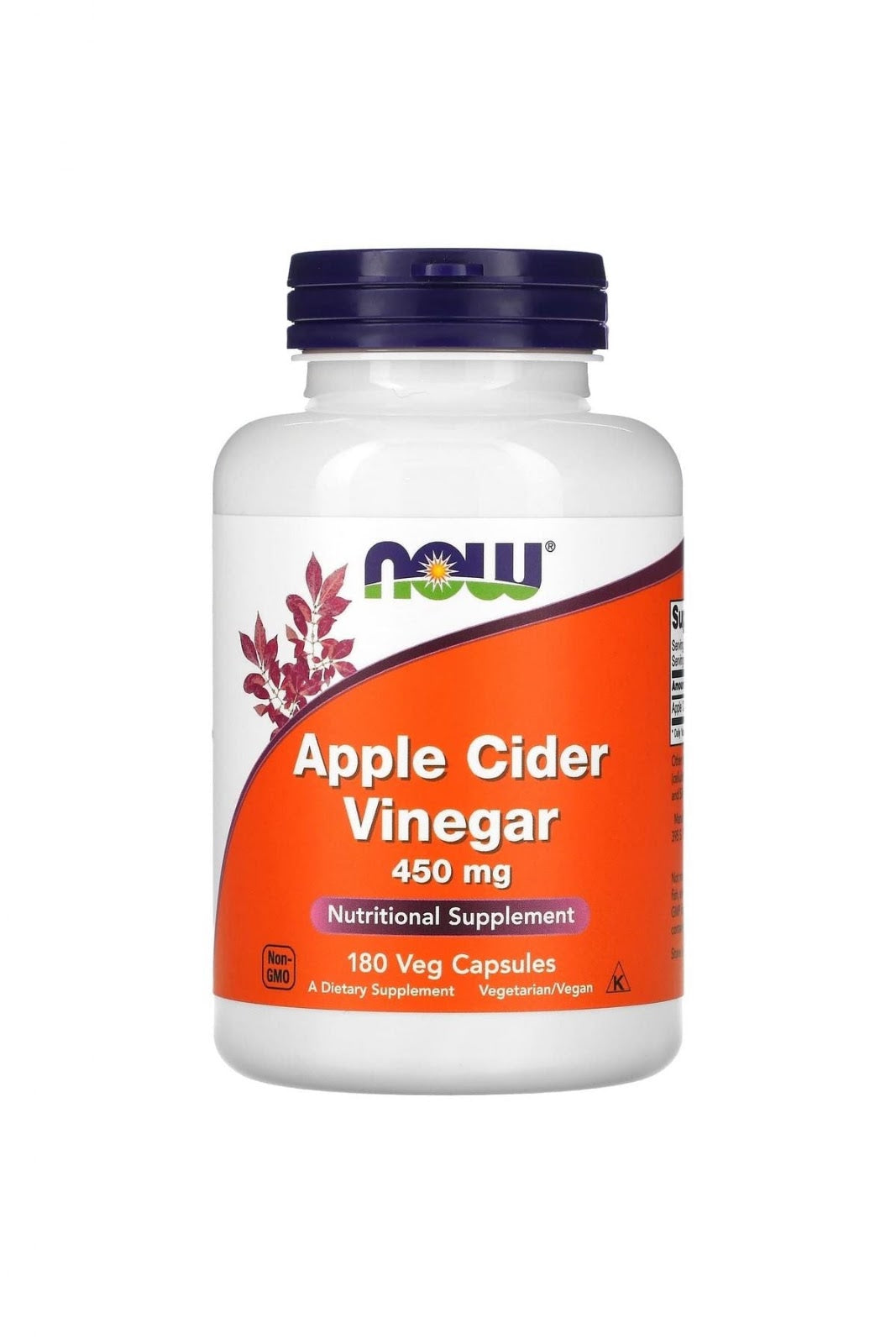 NOW APPLE CIDER VINEGAR 450MG 180 CAPS