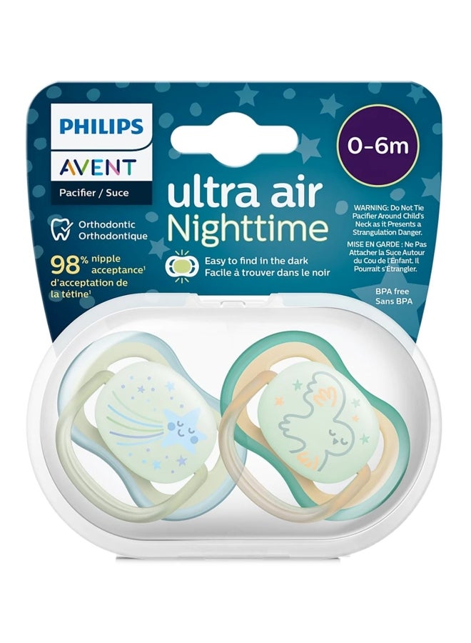 PHILIPIS AVENT SCF376/18 ULTRA AIR NIGHT TIME PACIFIER 0-6M BOY