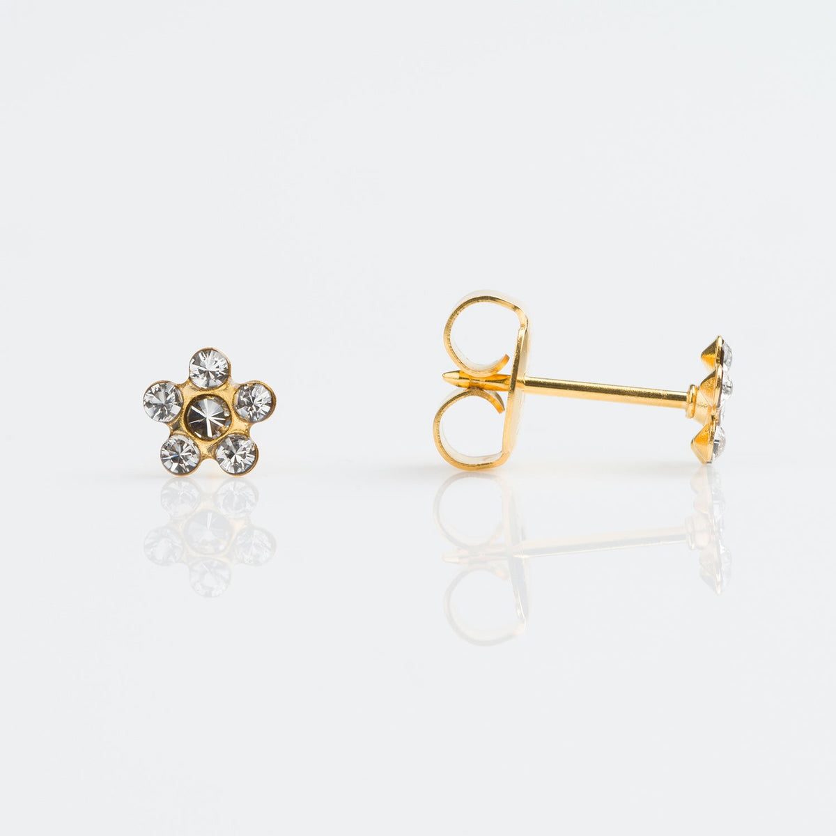 STUDEX 7511-6004-SP DAISY APRIL CRYSTAL GOLD PLATED