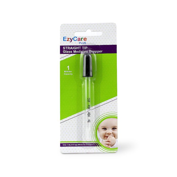 EZYCARE STRIGHT TIP GLASS DROPPER (1 ML) (19349)