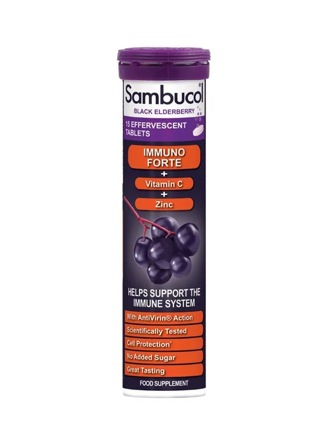 SAMBUCOL IMMUNO FORTE EFFERVESCENT 15 TABS
