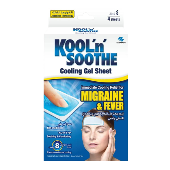 KOOL N SOOTHE ADULT COOLING GEL SHEET 4,S
