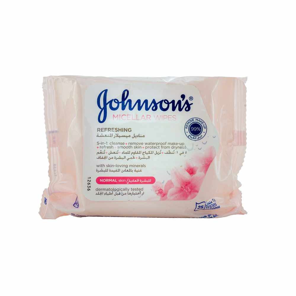 JOHNSONS 4935 FACIAL WIPES NORMAL SKIN 25S