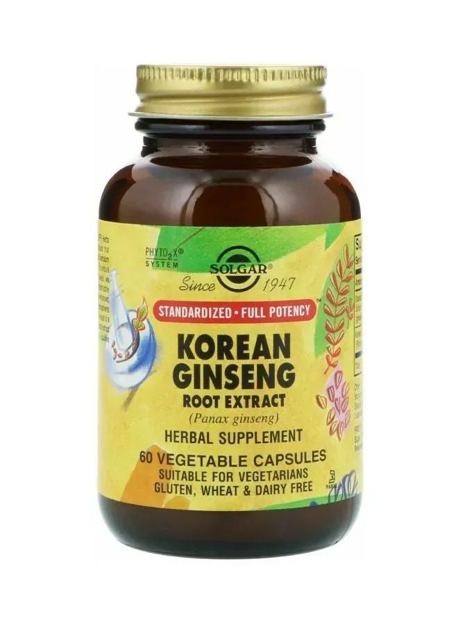 SOLGAR SFP KOREAN GINSEN G ROOT EXTRACT VEGICAPS 60'S