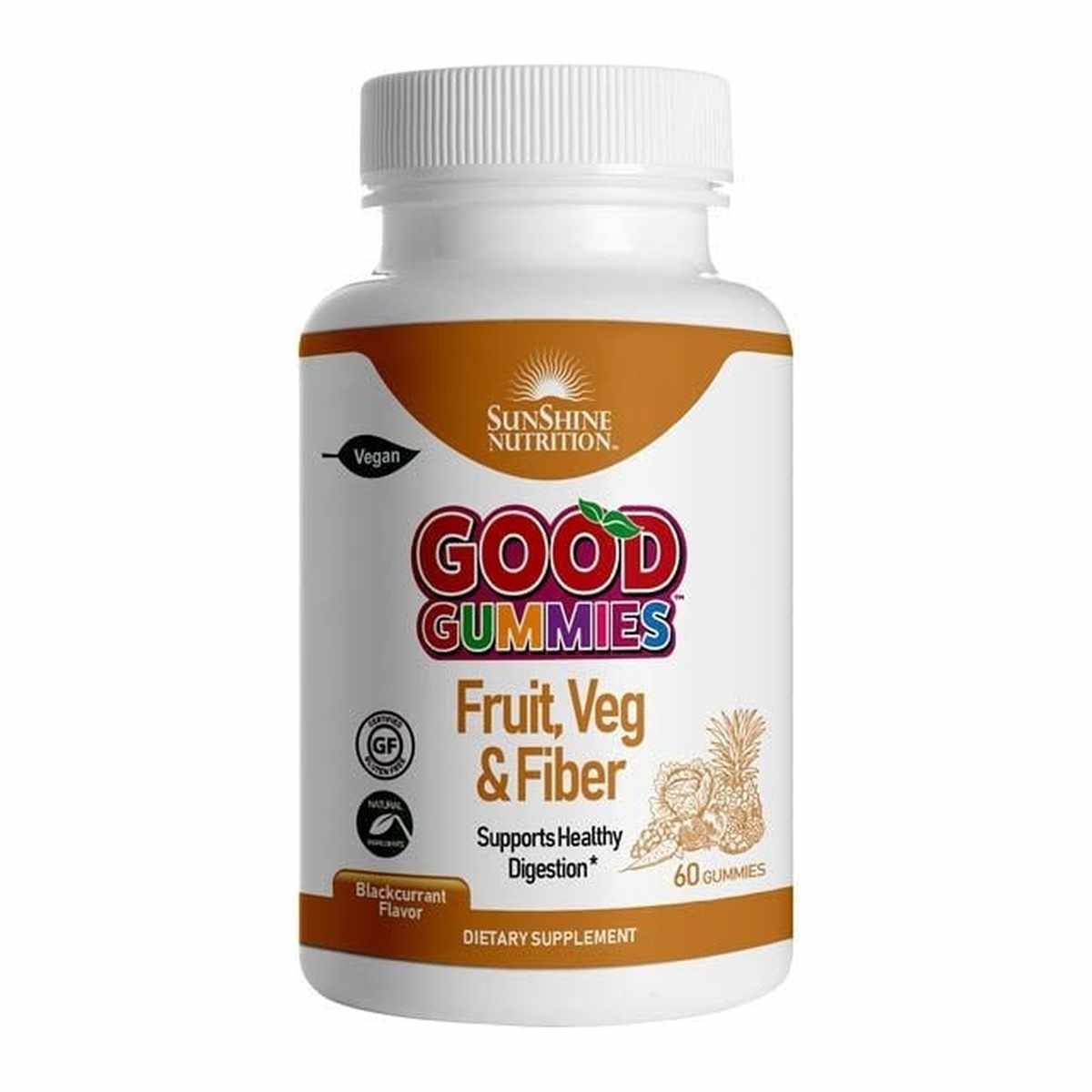 SUNSHINE GOOD GUMMIES FRUIT VEG&FIBER GUMMIES 60S