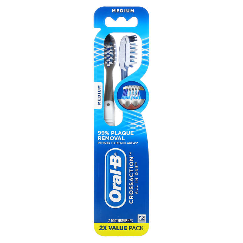 Oral-B Toothbrush 3D Charcoal Medium 1+1 Free