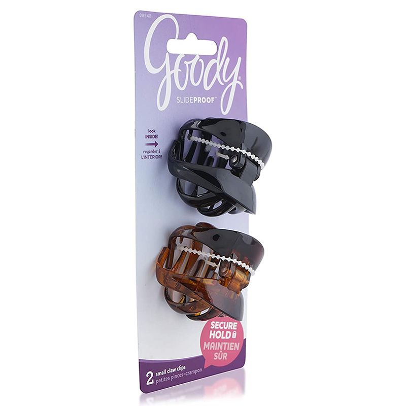 Goody Slideproof Wingless Small Claw Clip 2 Ct # 1941265/3000515