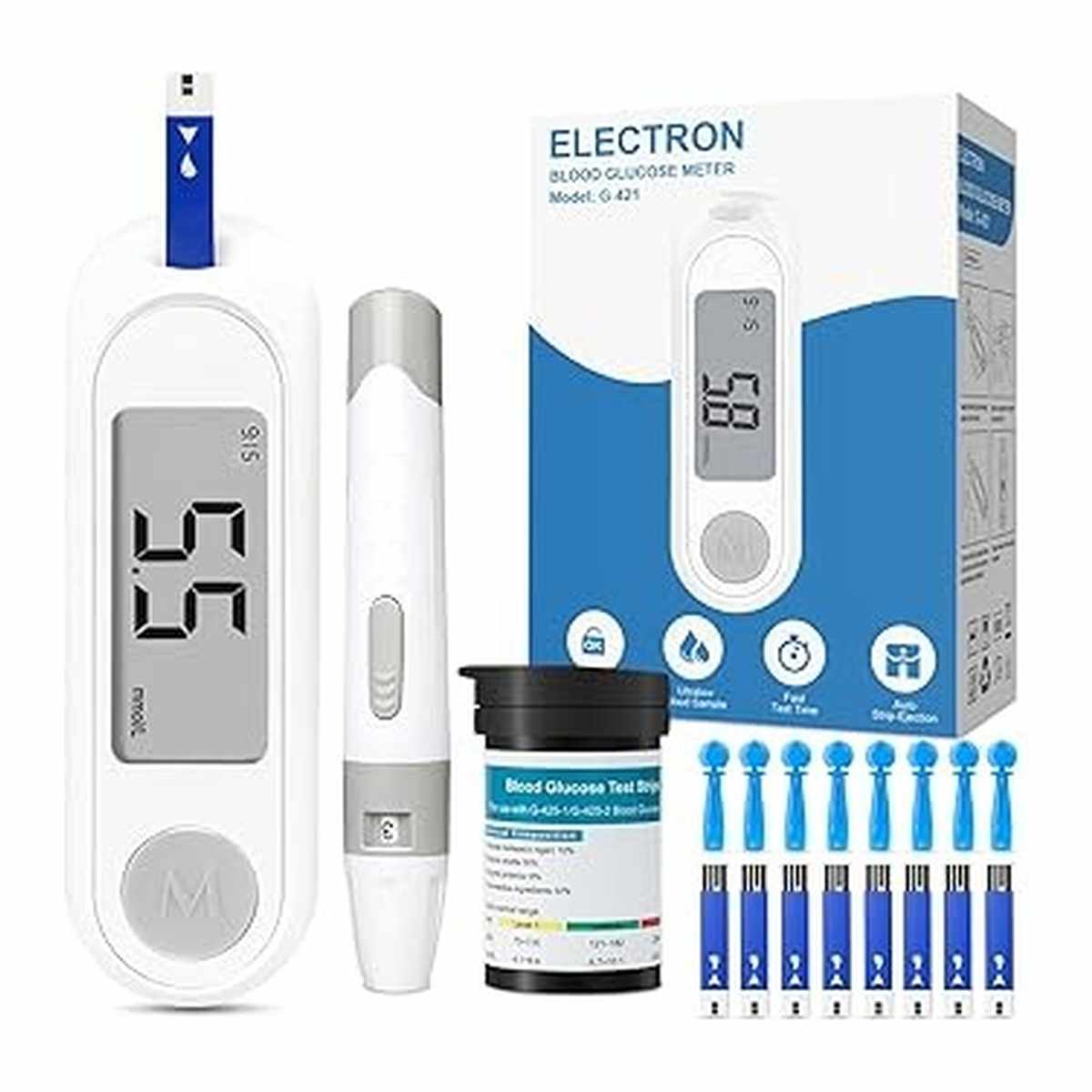 SOL BLOOD GLUCOMETER+125 STRIPS+50LANCET