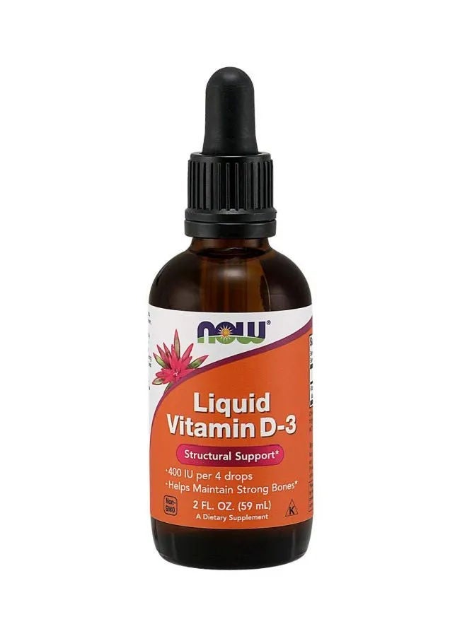 NOW LIQUID VITAMIN D3 400 IU/4 Drops 60ML BOTTLE
