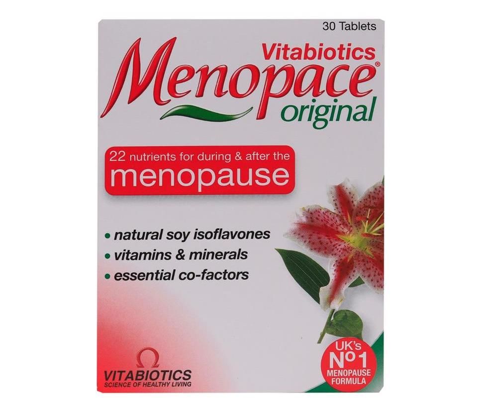 Menopace Original Food Nutrition & Supplements With 22 Nutrients For During & After Menopause - Gluten Free, Vegetarian, Gelatin Free 30 Tablets