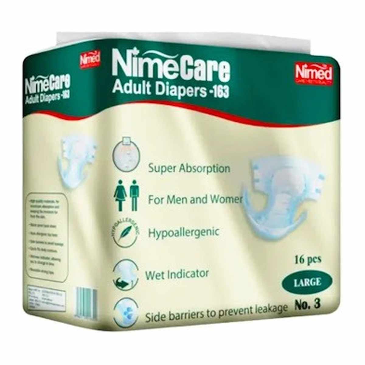 NIMED NIMECARE SIZE M ADULT DIAPERS 16S