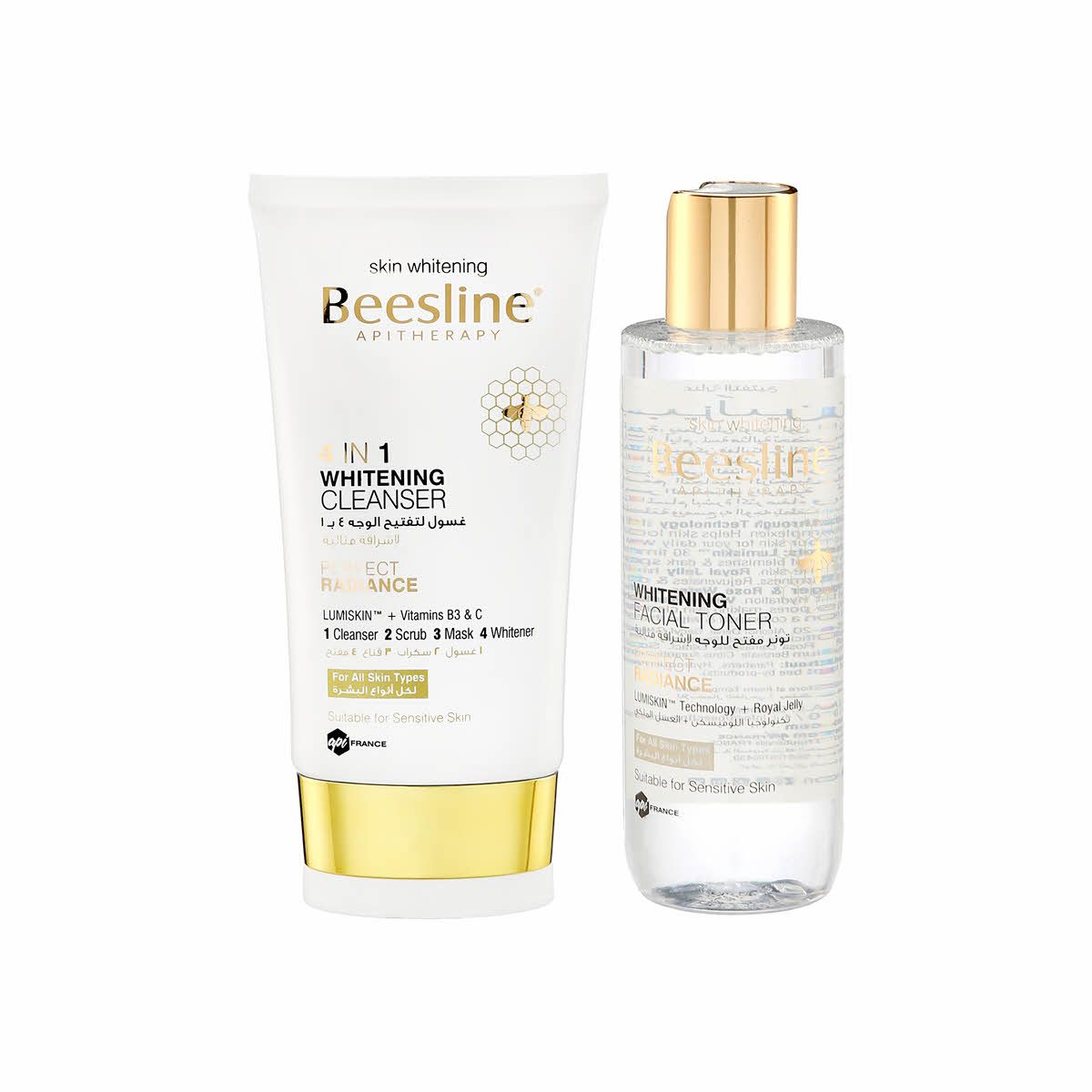 Beesline 4 in 1 whitening cleanser 150Ml + Beesline Whitening Facial Toner 200 Ml