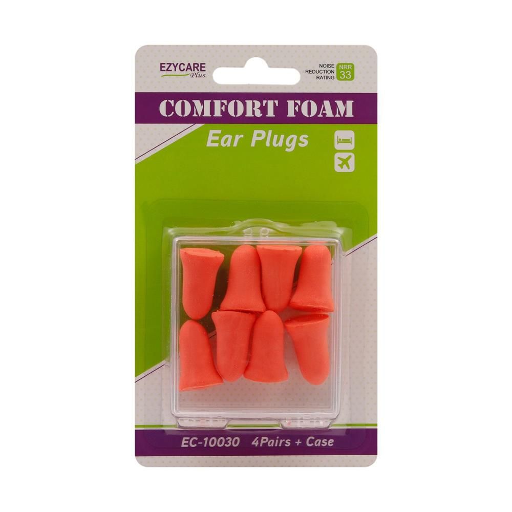 Ezycare Comfort Foam Ear Plugs Pairs 4 Pieces