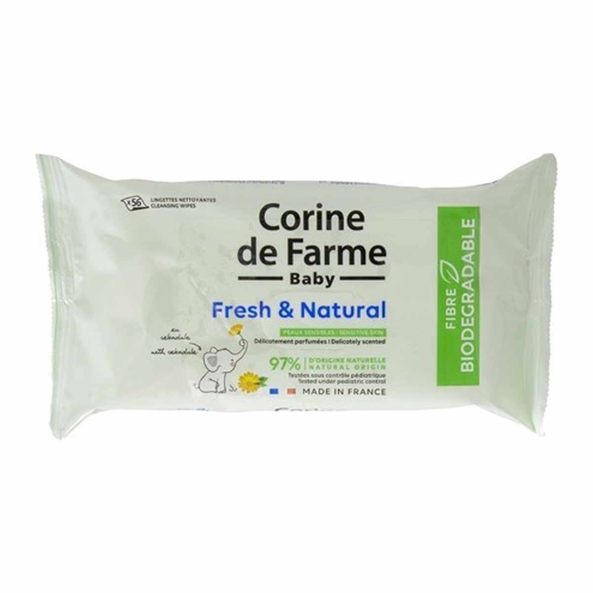 CDF FRESH&Natural BABY WIPES BIODEGRADABLE 56S