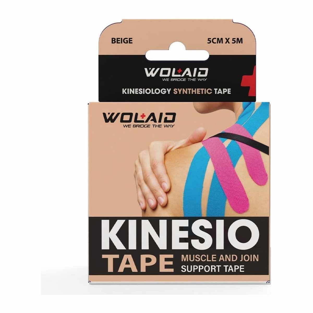 WOLAID KINESIO BEIGE SUPPORT TAPE 5CM*5CM