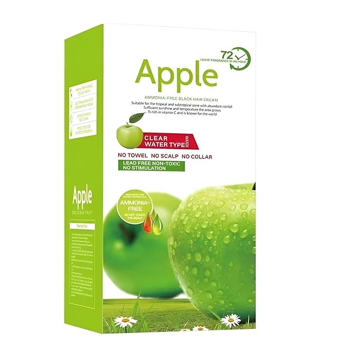 Apple Ammonia Free Black Hair Cream, 2x500ml