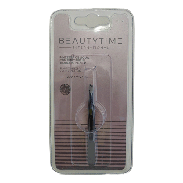 Beauty Time Slant Tweezer Gunmetal Finish