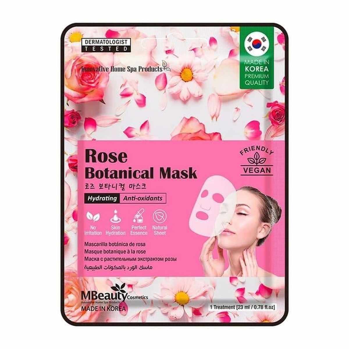 MBEAUTY ROSE BOTANICAL MASK 1S