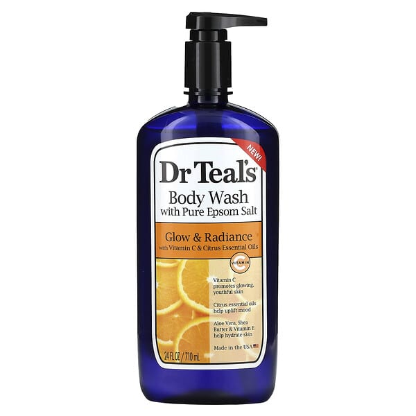 Dr Teal'S Glow & Radiance Body Wash With Epsom Salt, Vitamin C & Citrus 710 Ml