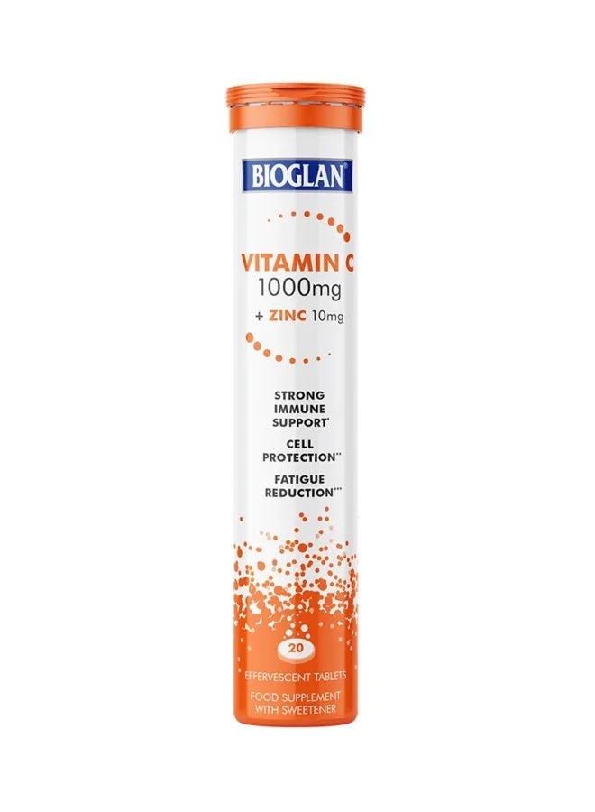 BIOGLAN VITAMIN C + ZINC EFFERVESCENT 20 TABS