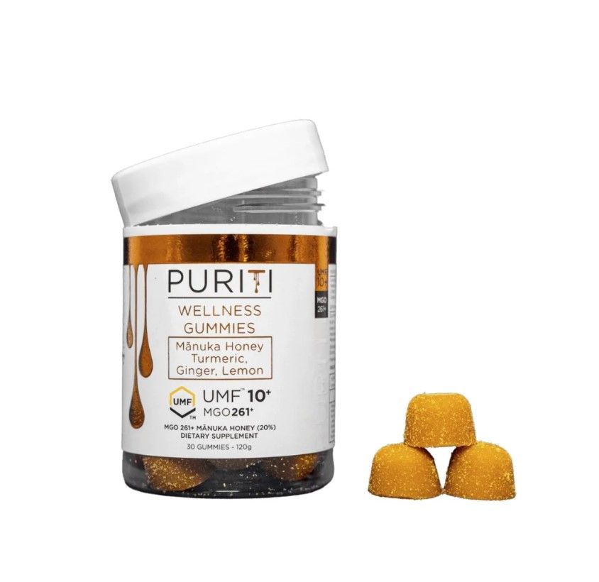 PURITI MANUKA HONEY GUMMIES UMF10+(TURMERIC,GINGER,LEMON)60'S