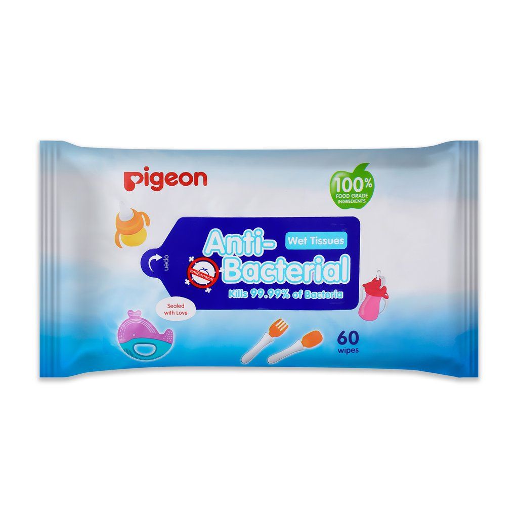 Pigeon Anti-Bacterial Wipes 60 Sheets