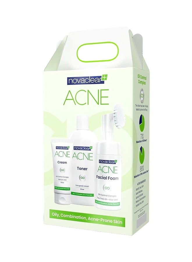 NOVACLEAR ACNE KIT FOAM100ML,TONER150ML,CREAM40ML