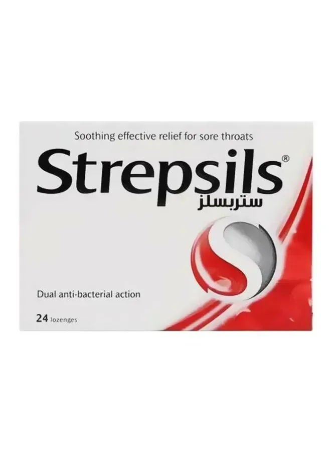STREPSILS DUAL ANTI BACTERIAL LOZENGES 24S