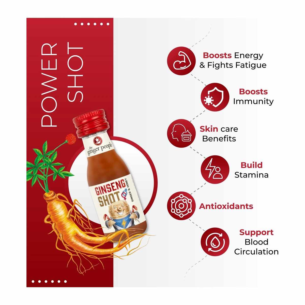 GINSENG SHOT GINGER & HONEY 30ML