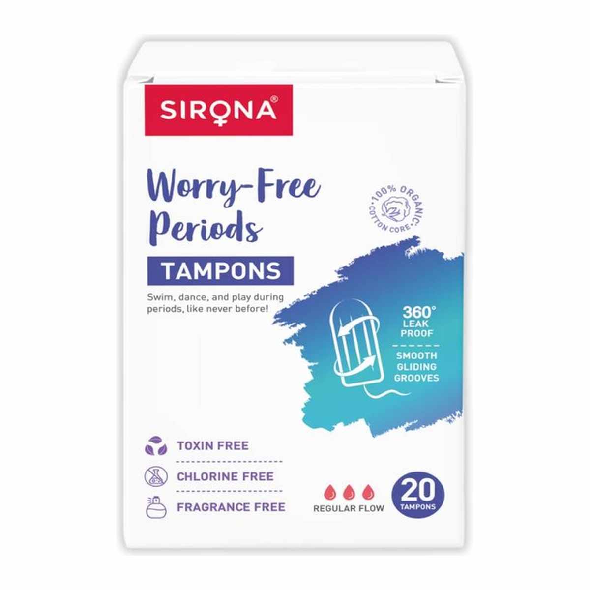 SIRONA PERIOD MADE EASY PREMIUM TAMPONS MED FLOW