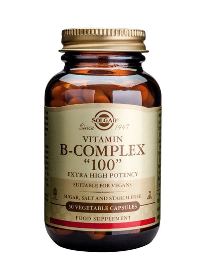 SOLGAR B COMPLEX 100 VEGICAPS 50'S