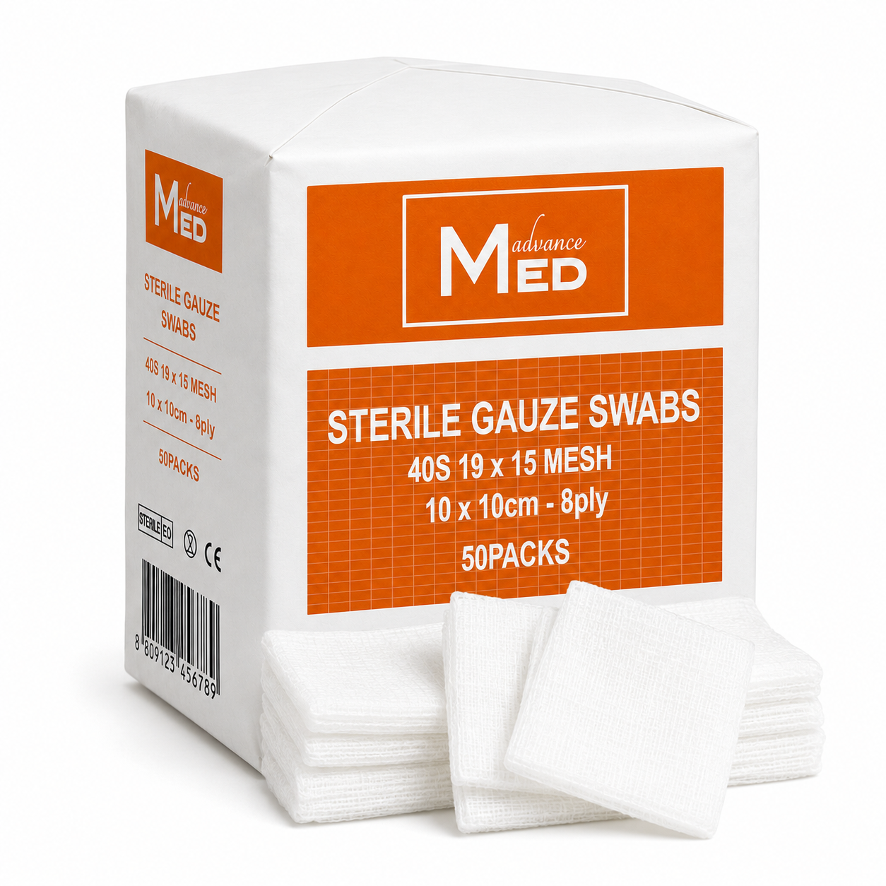 MED GAUZE SWAB 10CM