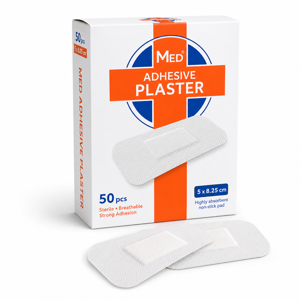 MED ADHESIVE PLASTER 5X8.25CM