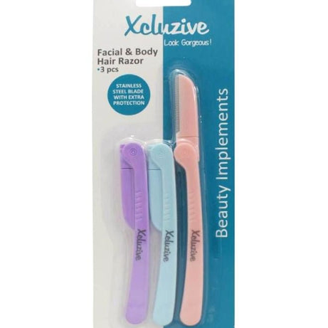 XCLUZIVE 9442 FACIAL & BODY HAIR RAZOR 3S