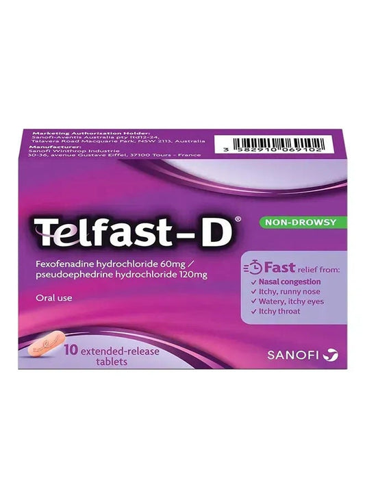 TELFAST D 60MG/120MG TAB 10,S