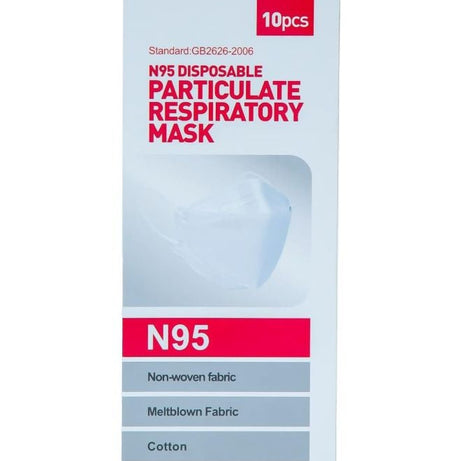 DADA N95 FACE MASK WHITE SINGLE PACKAGE 10PCS