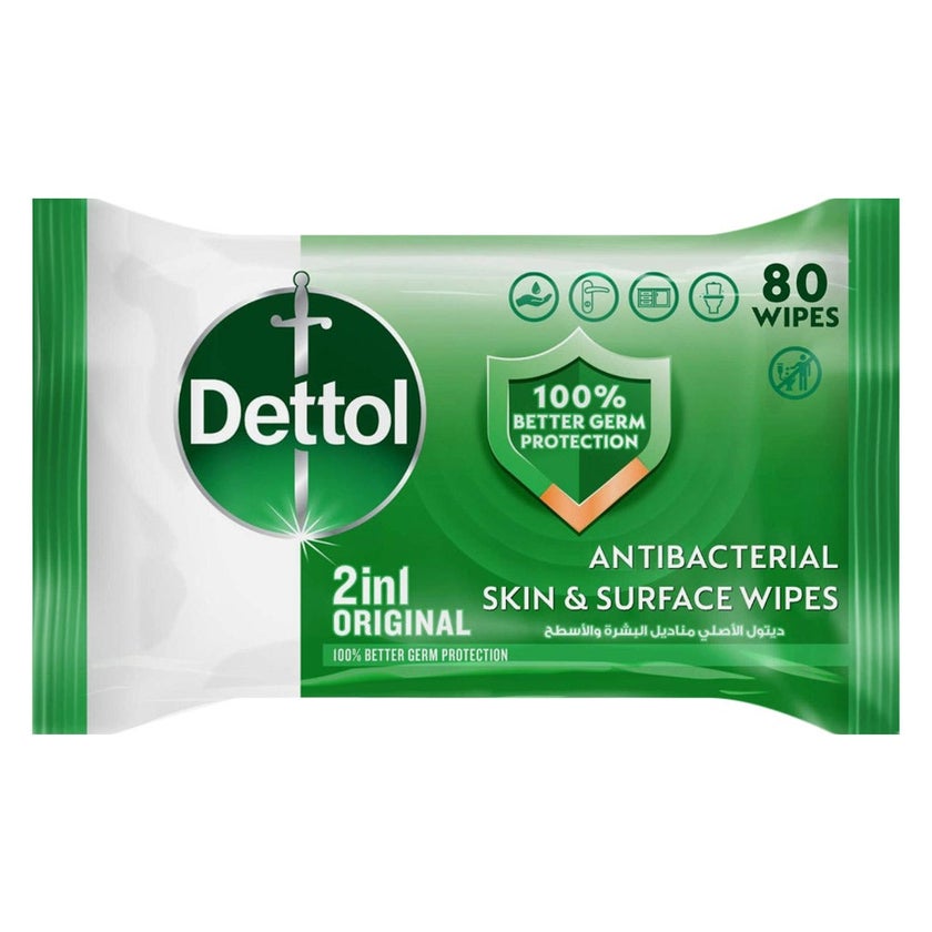 DETTOL ANTIBACTERIAL WIPES 80S
