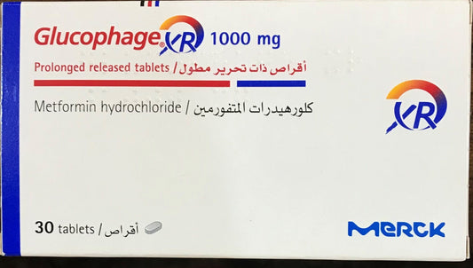 GLUCOPHAGE XR 1000MG TABS 30S