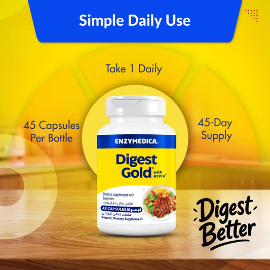 ENZYMEDICA DIGEST GOLD ATPRO - 45 CAPS