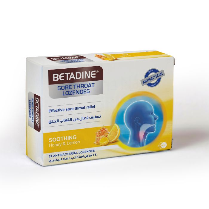BETADINE SORE THROAT LOZ HONEY&LEMON 24'S
