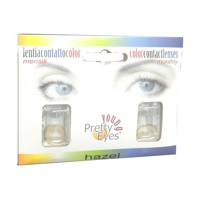 Pretty Eyes Contact Lenses Monthly Hazel, 2 Pieces