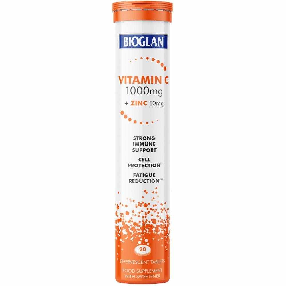 BIOGLAN VITAMIN C + ZINC EFFERVESCENT 20 TABS