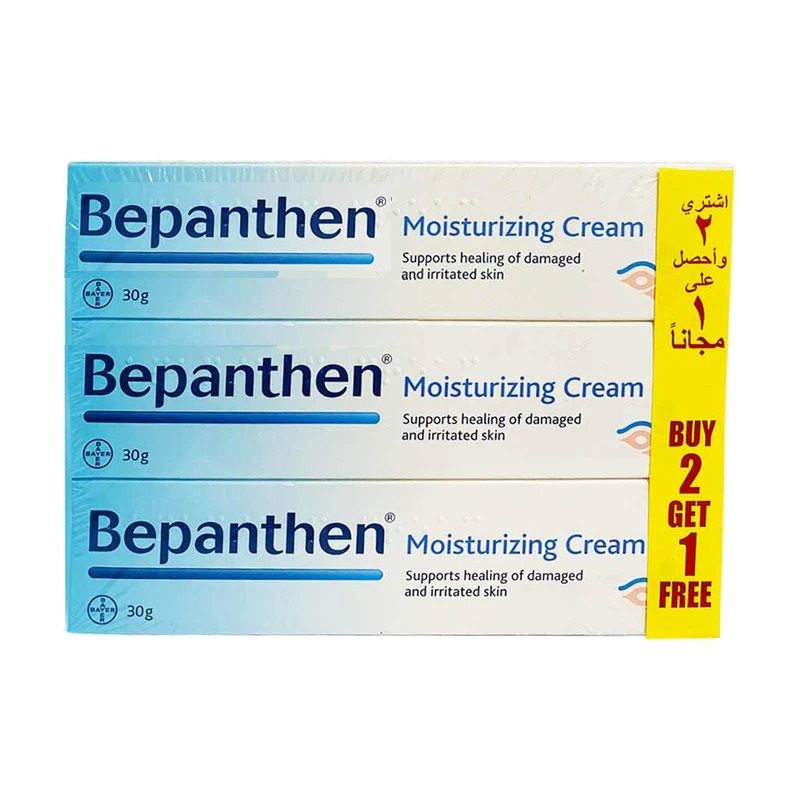 Bepanthen 5% Moisturizing Cream, 30g (2+1 Free)