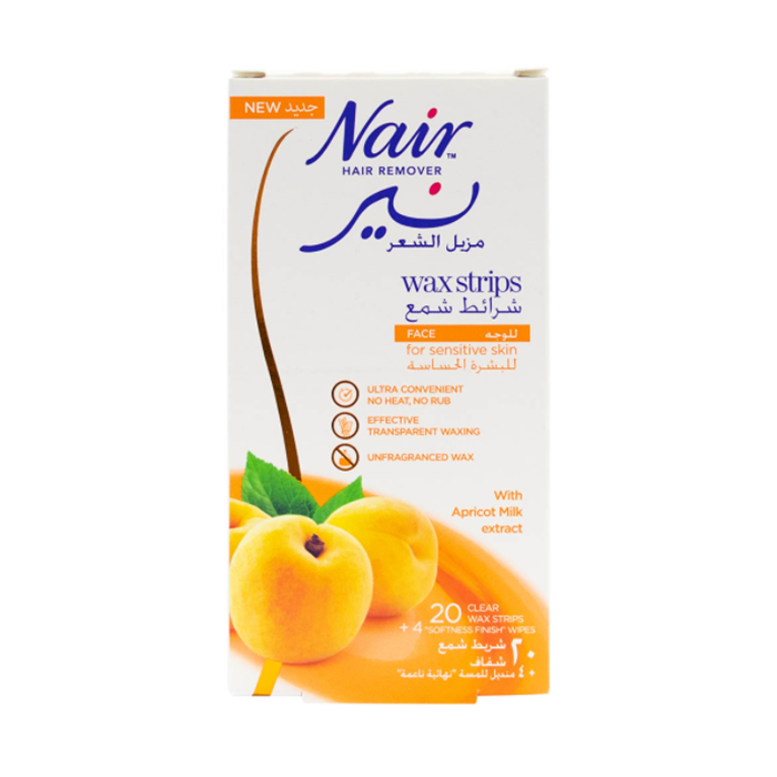 Nair Face Wax Strips Apricot 20's