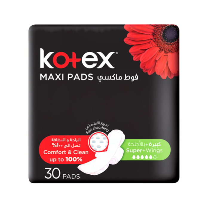 KOTEX 1052 MAXI THICK SUPER WINGS 30S